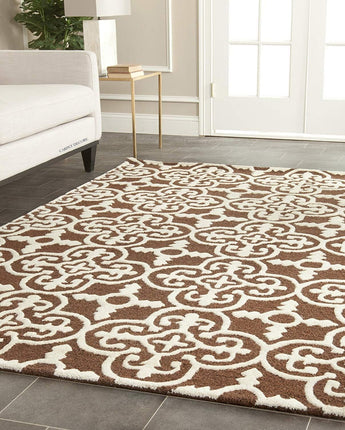 Handwoven Pure Woolen Thick Tufted Carpet (Brown)