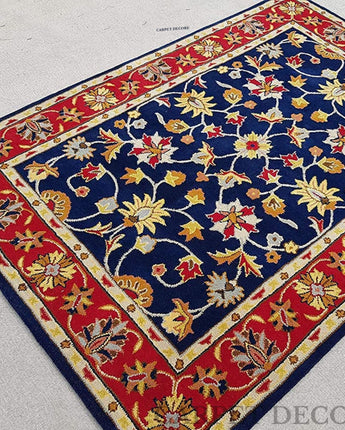 Feagin +Floral Blue Tan Area Rug