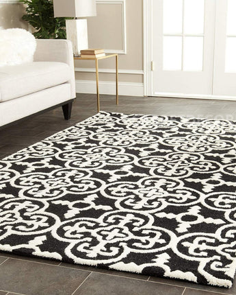 Handmade Tufted Export Quality Wool Carpet (Black)