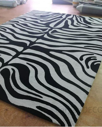 Zebra Pattern Modern Design Rug Wool Home Carpet