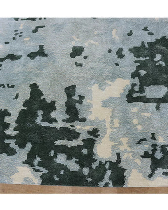 Handmade Green And Grey Living Room Abstract Vintage Carpet