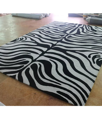 Zebra Pattern Modern Design Rug Wool Home Carpet